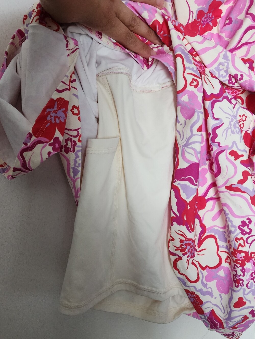 Joy Lab Pink Active Dress Tropical Floral Print Shorts Pockets Sleeveless Nwt M - Picture 4 of 4